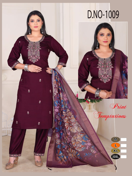 1009 Ladli Vatican Silk Readymade Pant Style Suits Manufacturer