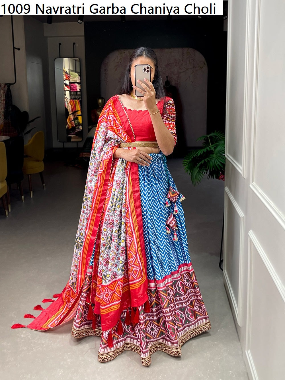 1009 Navratri Garba Chinon Chaniya Choli Manufacturer India Kavya Style Plus