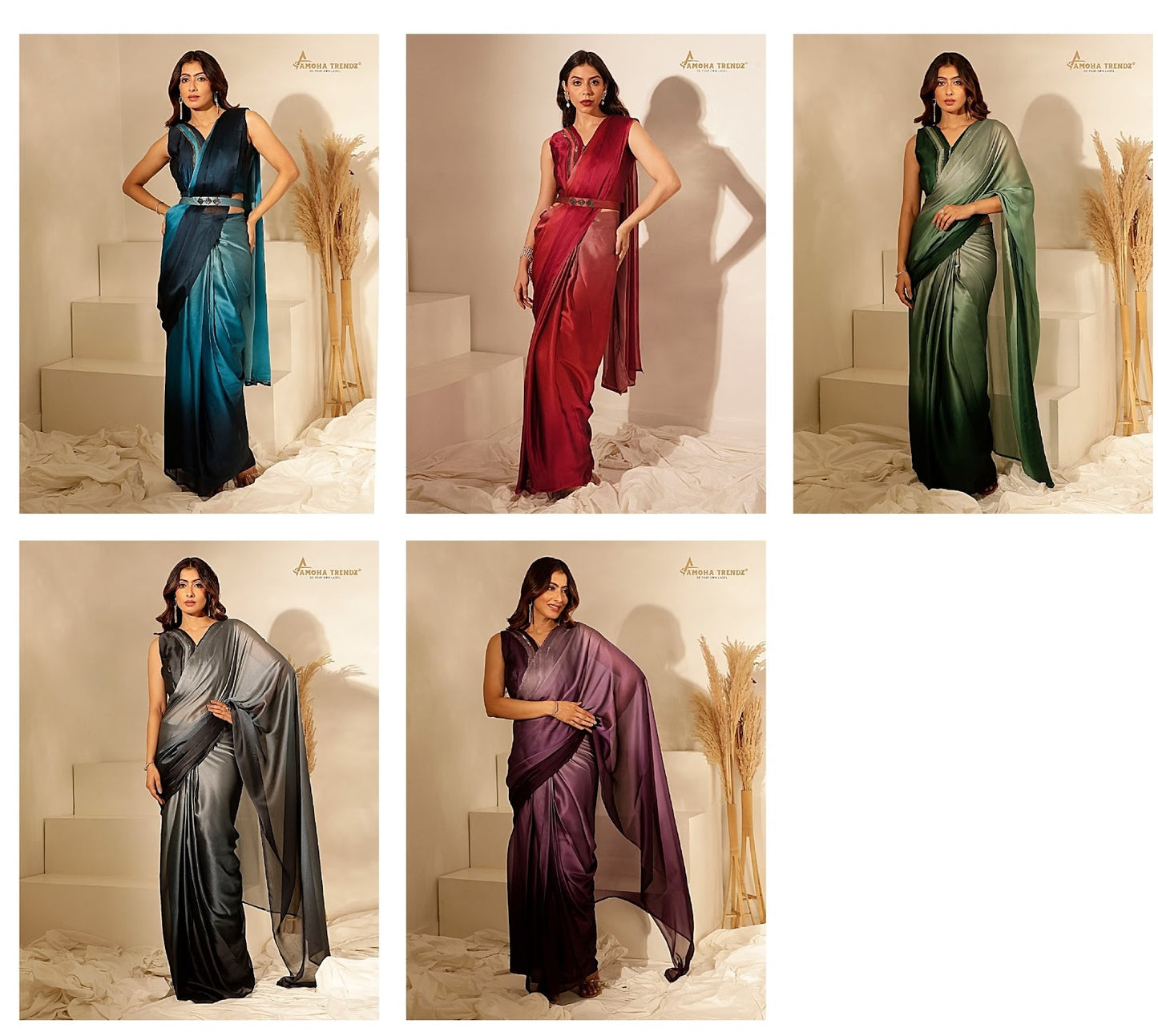 101139 Amoha Imported Ready To Wear Saree Exporter Gujarat