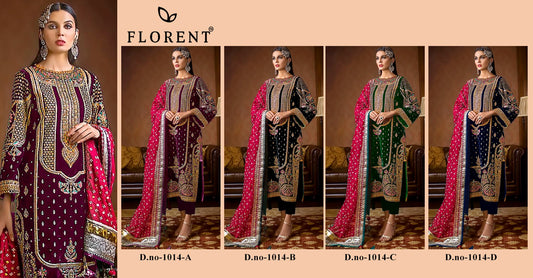 1014 Florent Velvet Pakistani Salwar Suits Wholesale