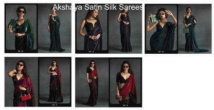 101Abcde Akshaya Satin Silk Sarees Exporter Ahmedabad