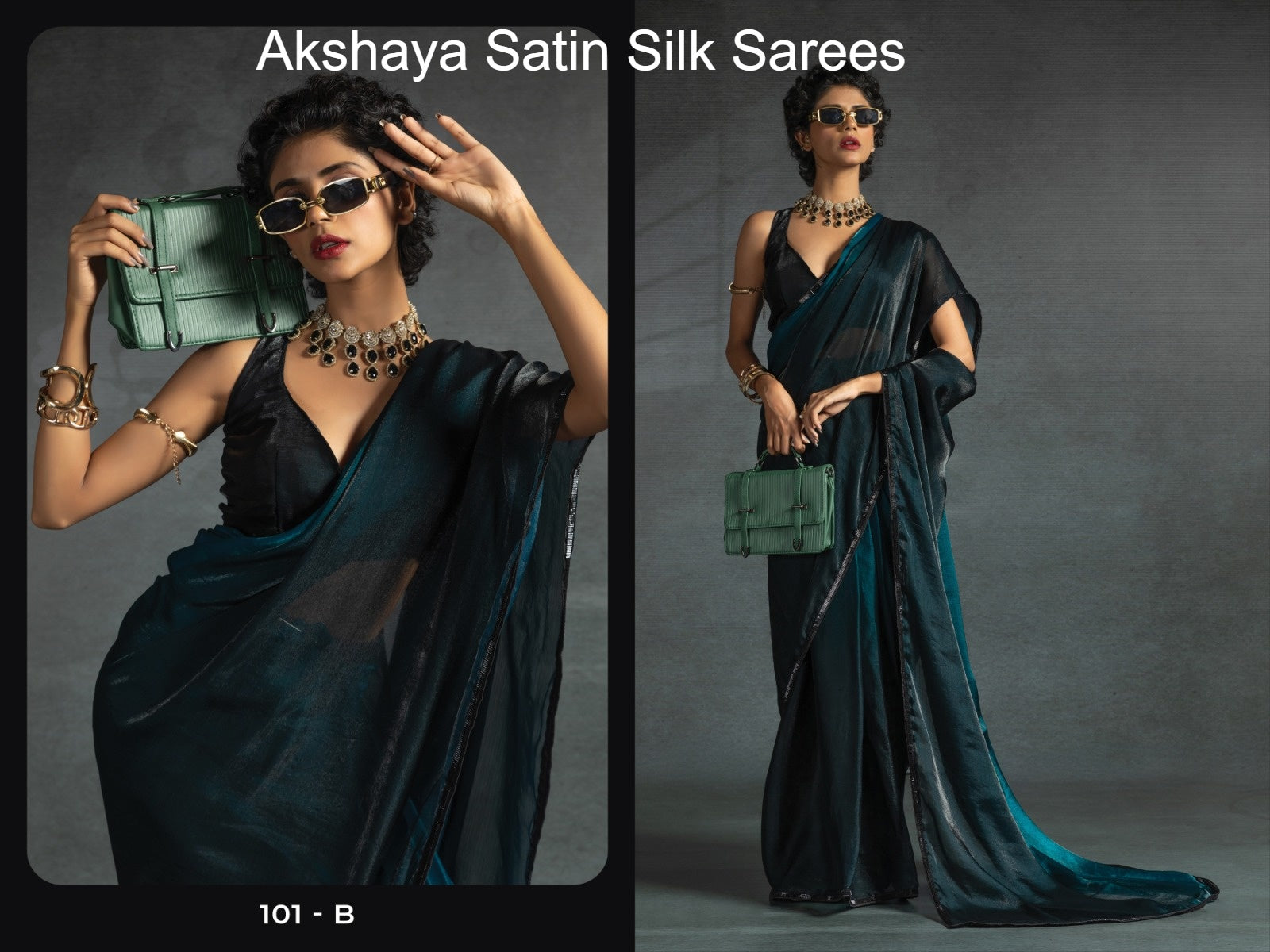 101Abcde Akshaya Satin Silk Sarees Exporter Ahmedabad