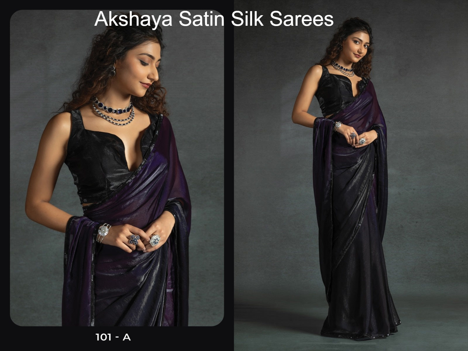 101Abcde Akshaya Satin Silk Sarees Exporter Ahmedabad