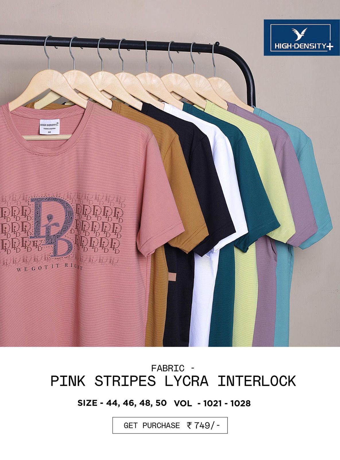 1021-1028 High Density Lycra Mens Tshirts Exporter