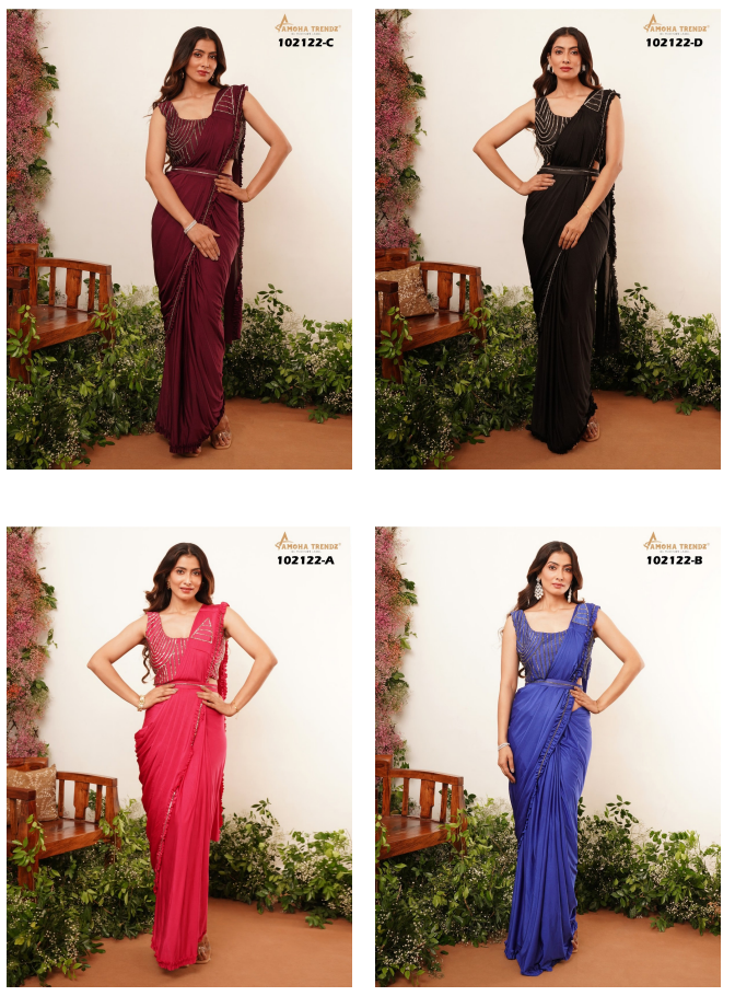 102122 Colours Amoha Imported Ready To Wear Saree Wholesaler