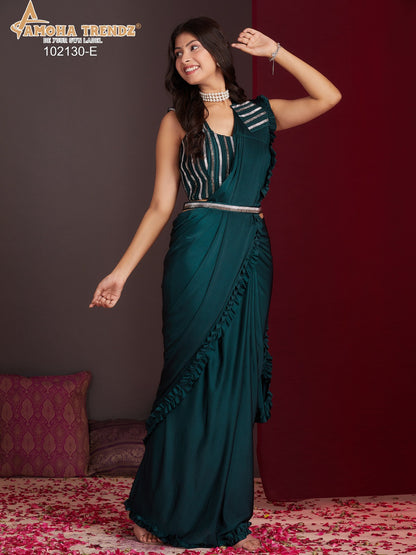 102130Abcde Amoha Lycra Ready To Wear Saree Wholesale Price