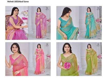 1022Abcd Mehek Jacquard Sarees Wholesaler