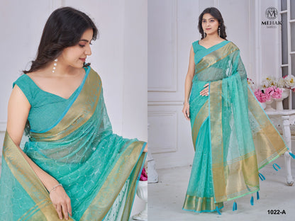 1022Abcd Mehek Jacquard Sarees Wholesaler