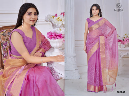 1022Abcd Mehek Jacquard Sarees Wholesaler