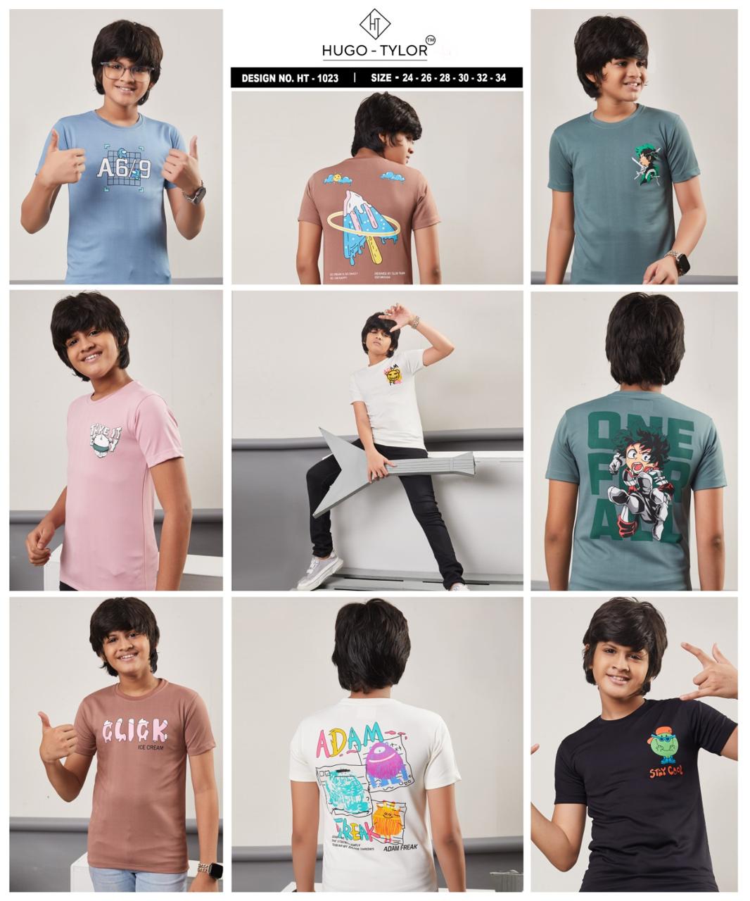 1023 Hugo Tylor Imported Lycra Boys Tshirt Exporter India