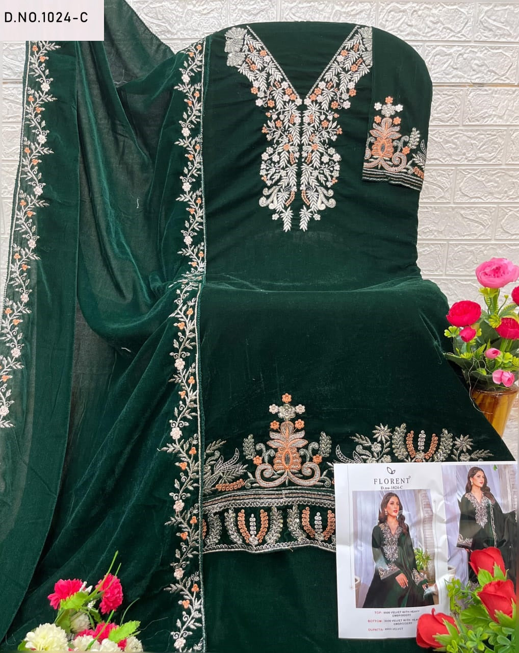 1024Abcd Florent Velvet Suits Exporter Gujarat