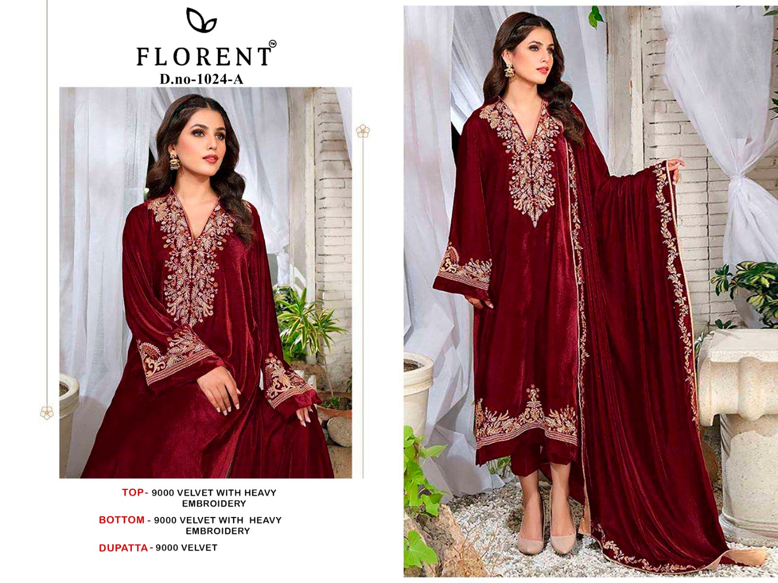 1024Abcd Florent Velvet Suits Exporter Gujarat