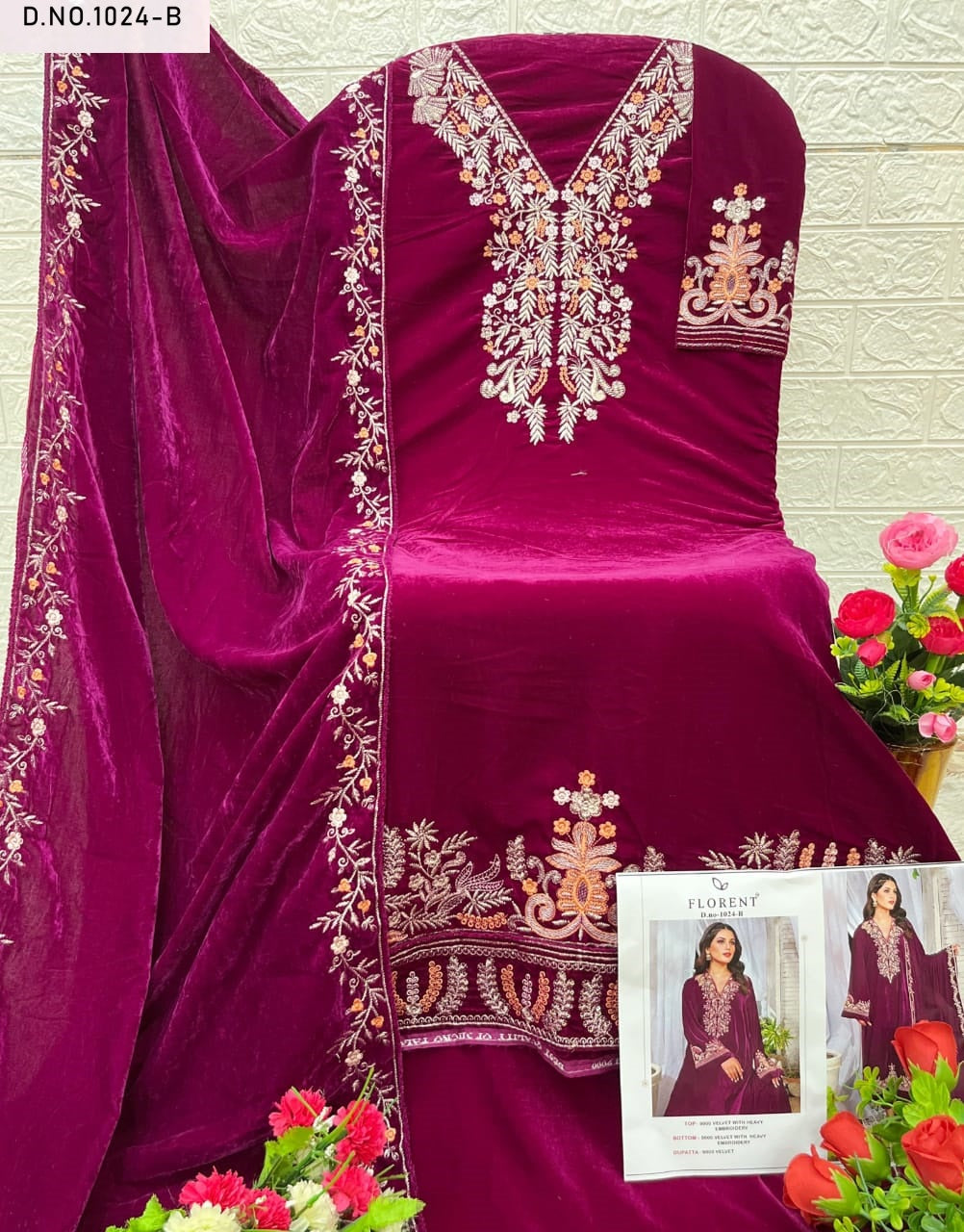 1024Abcd Florent Velvet Suits Exporter Gujarat
