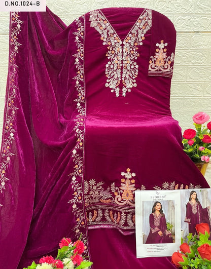 1024Abcd Florent Velvet Suits Exporter Gujarat