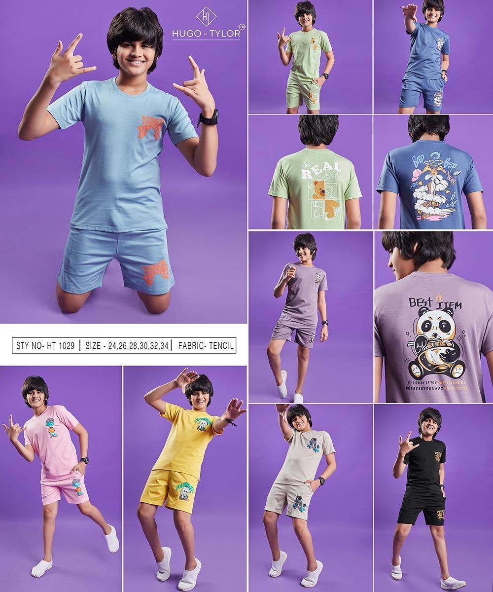 1029 Hugo Tylor Tencil Lycra Boys Co Ord Set Wholesale Rate