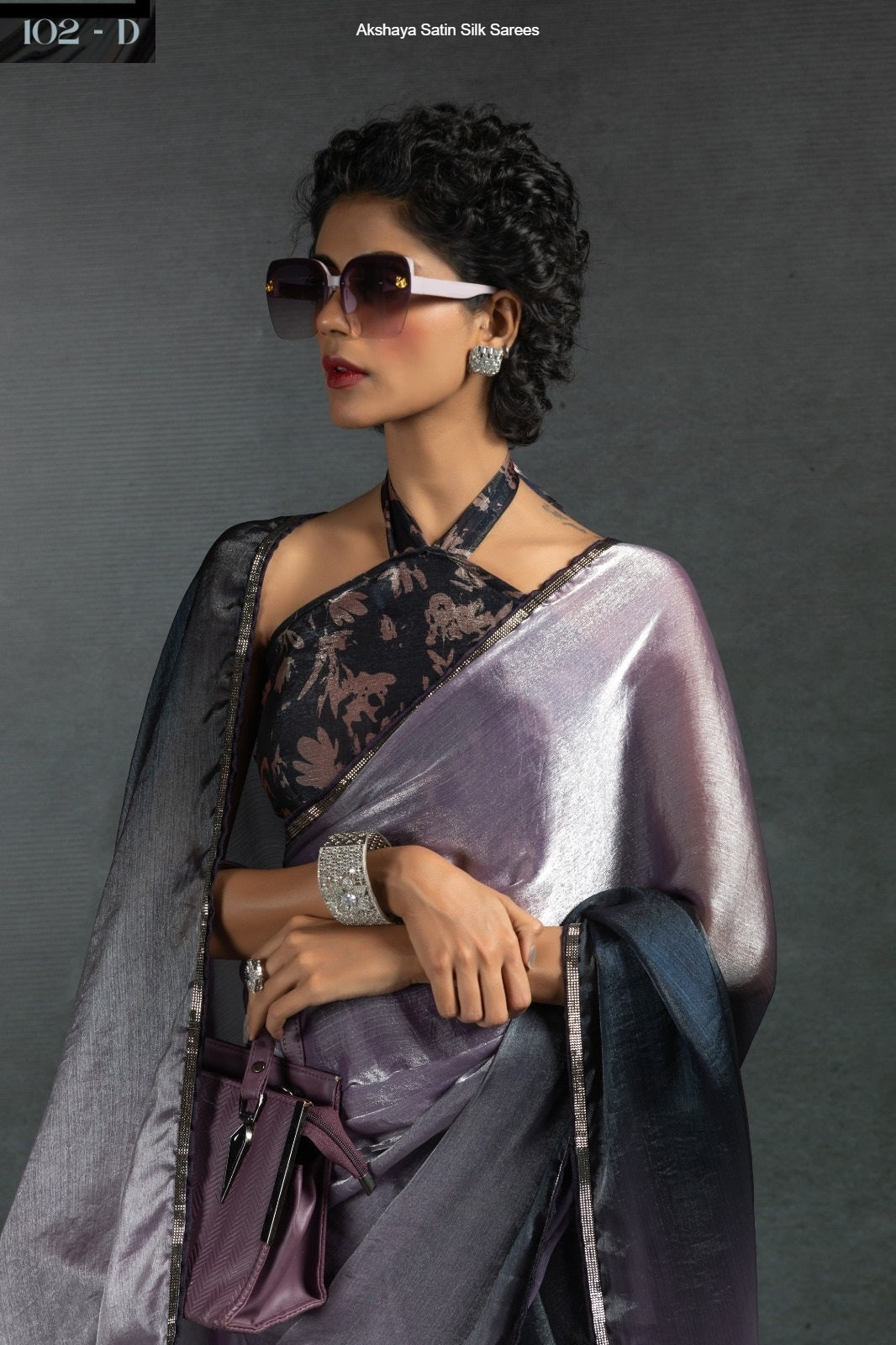 102Abcde Akshaya Satin Silk Sarees Manufacturer Gujarat