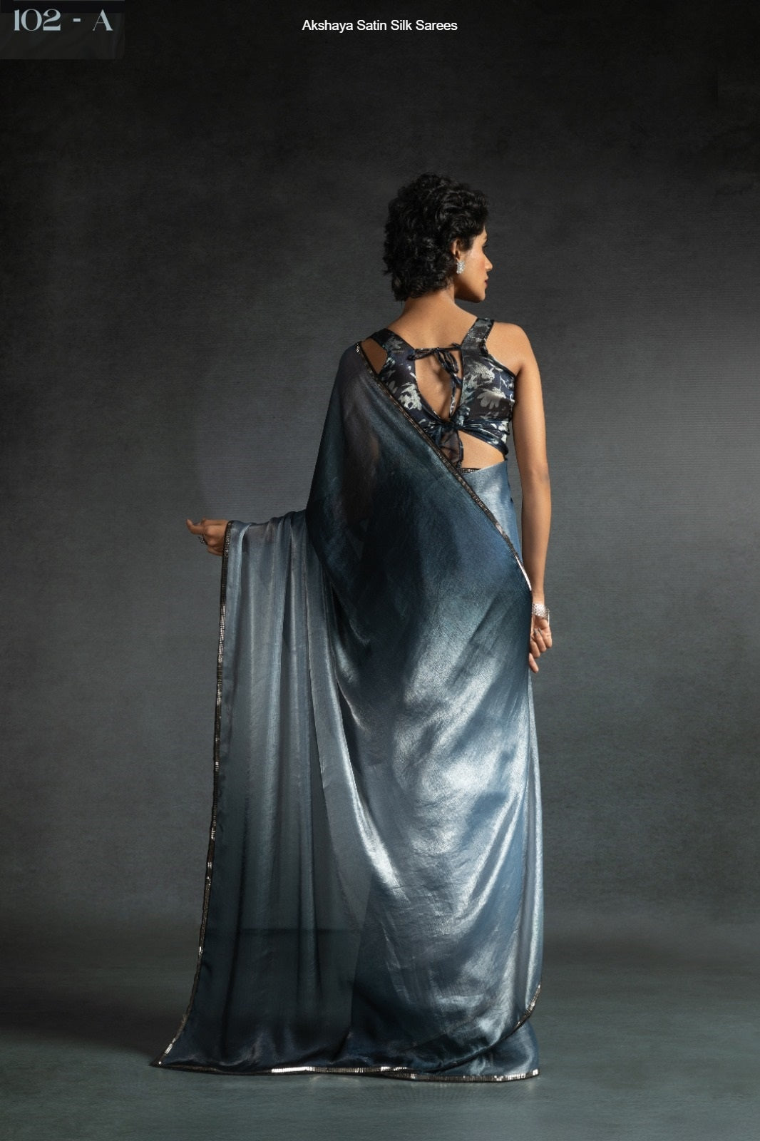 102Abcde Akshaya Satin Silk Sarees Manufacturer Gujarat