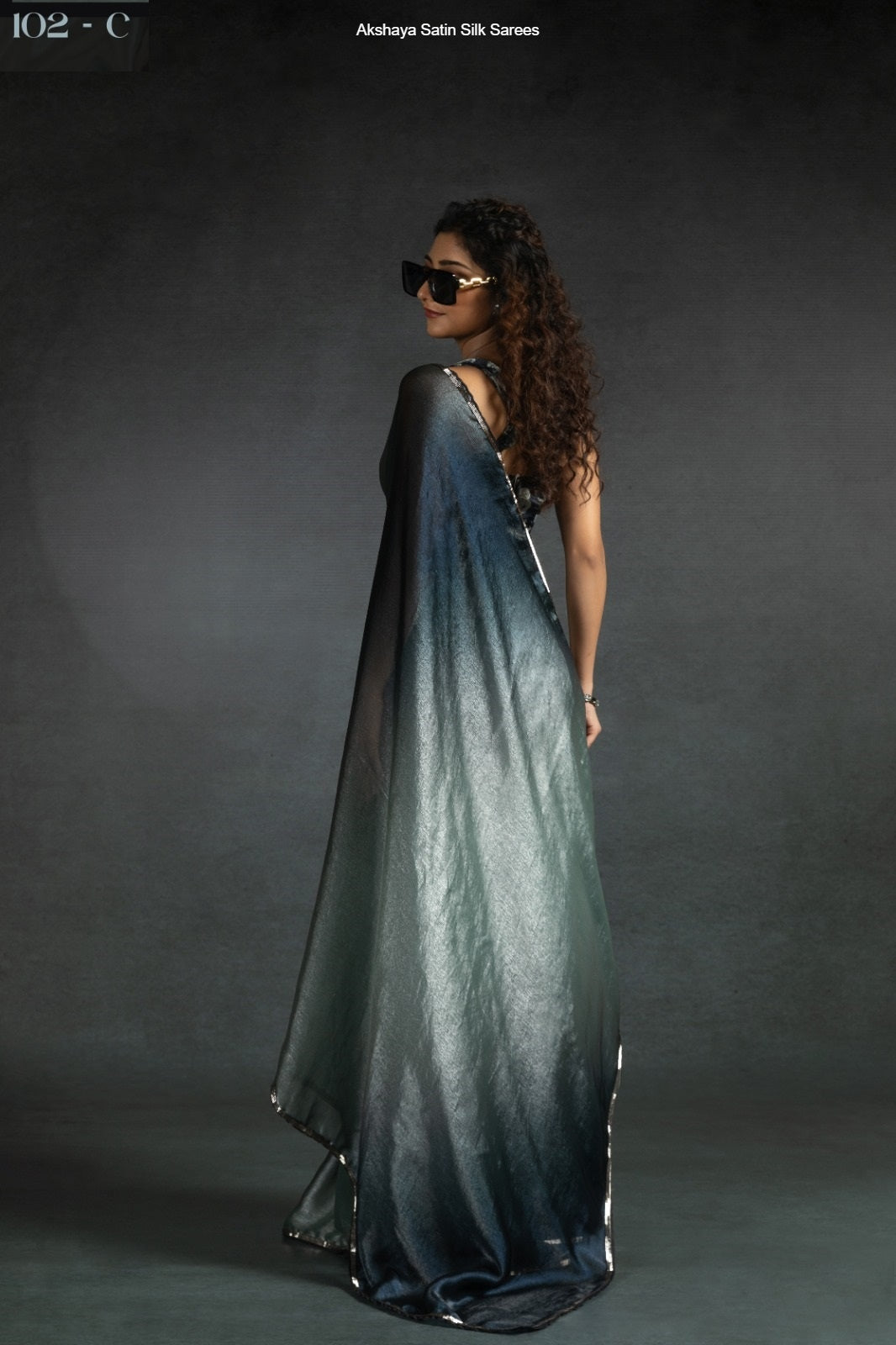 102Abcde Akshaya Satin Silk Sarees Manufacturer Gujarat