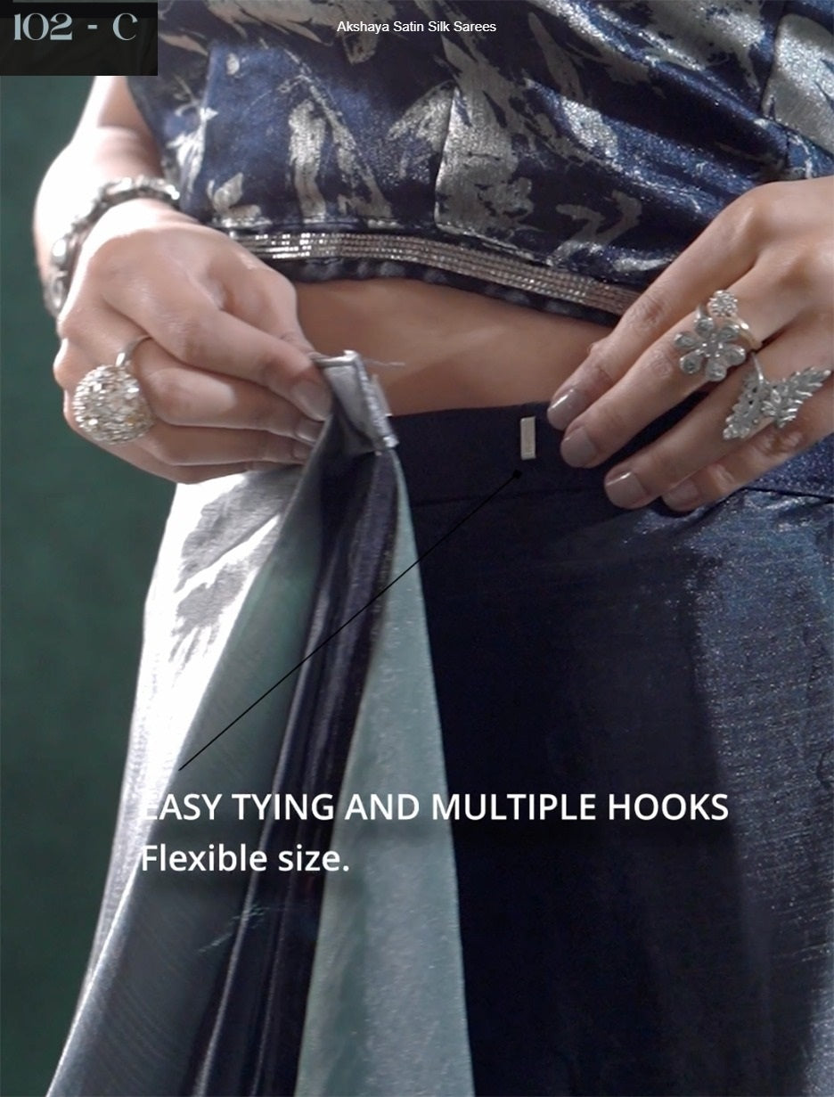 102Abcde Akshaya Satin Silk Sarees Manufacturer Gujarat