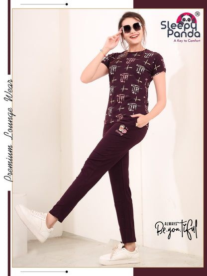 102 Nancy 2 Sleepy Panda Sinker Pyjama Night Suits Supplier India