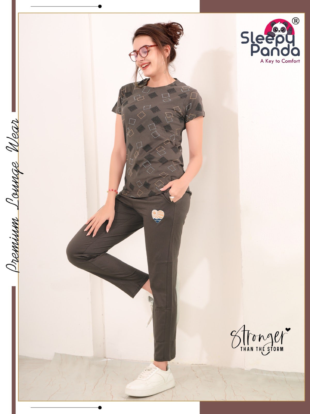 102 Nancy 2 Sleepy Panda Sinker Pyjama Night Suits Supplier India