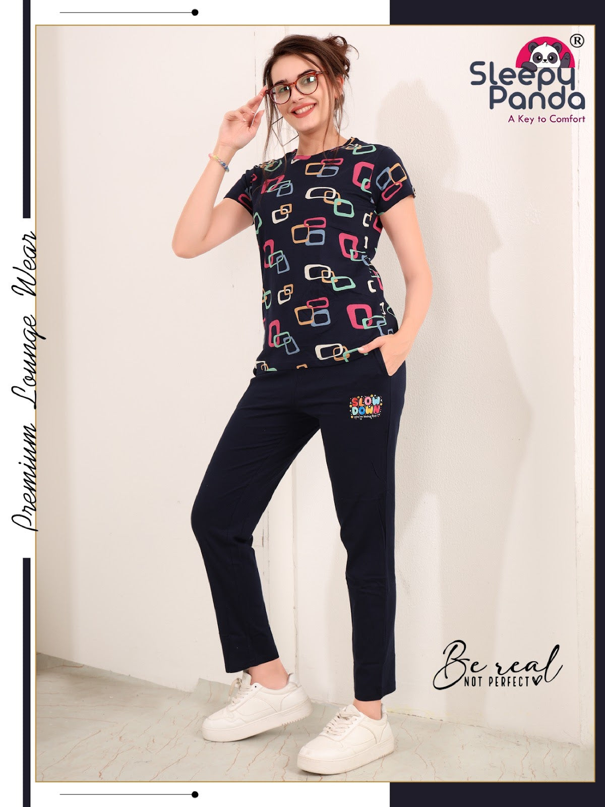 102 Nancy 2 Sleepy Panda Sinker Pyjama Night Suits Supplier India