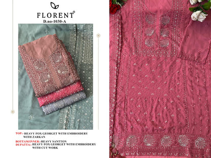 1030Abcd Florent Fox Georgette Pakistani Salwar Suits Manufacturer Gujarat