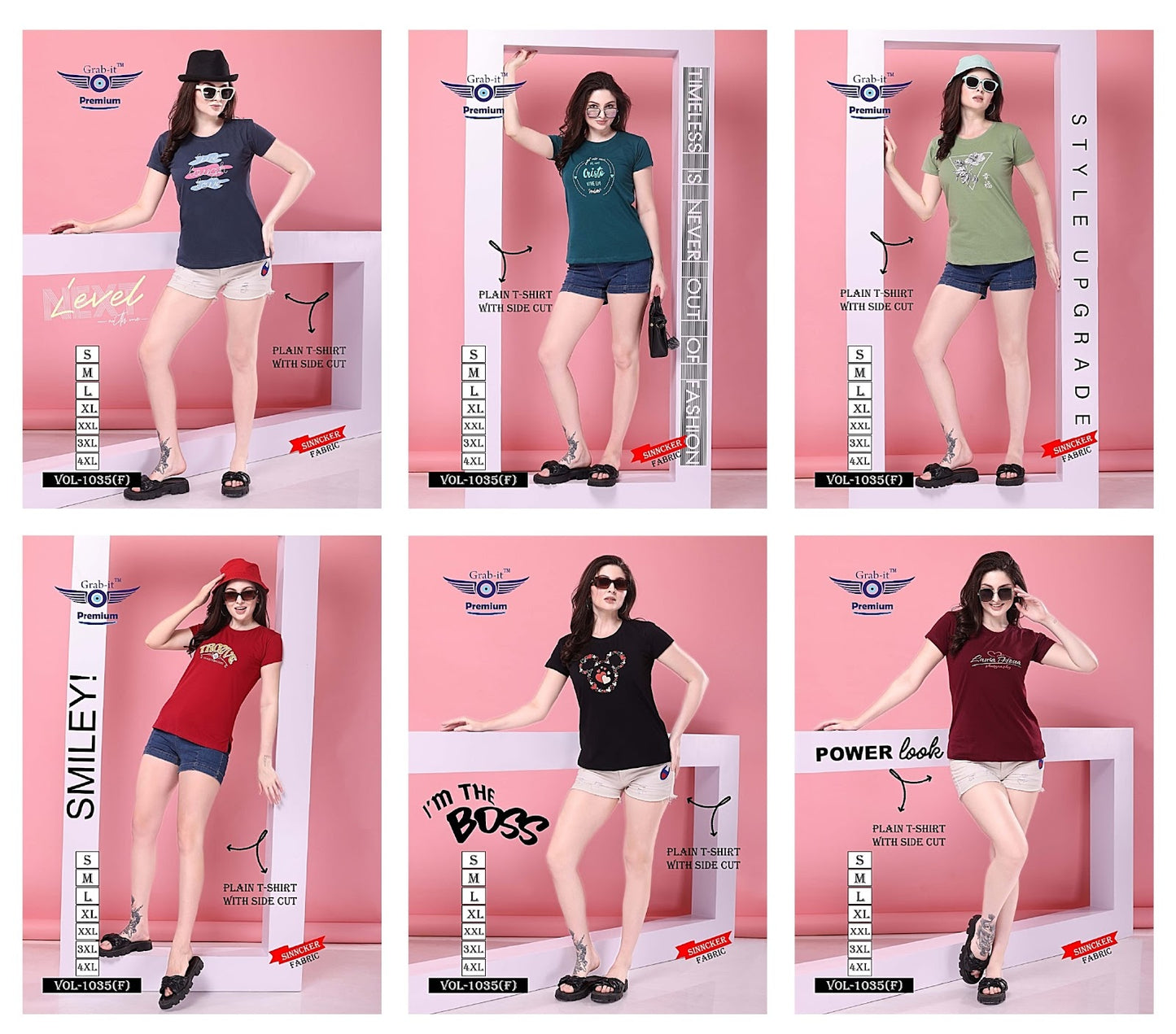 1035 F Grab It Sinker Women Tshirt Wholesale Price