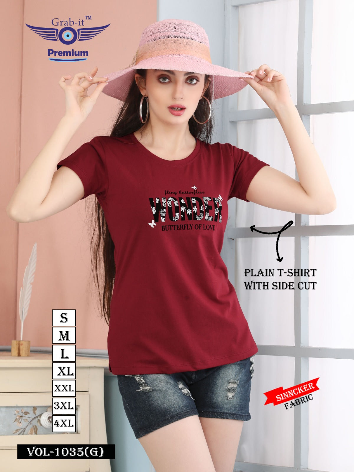 1035 G Grab It Sincker Women Tshirt Exporter India