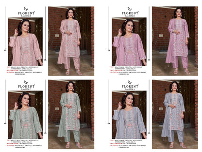 1036Abcd Florent Organza Pakistani Salwar Suits Supplier Ahmedabad