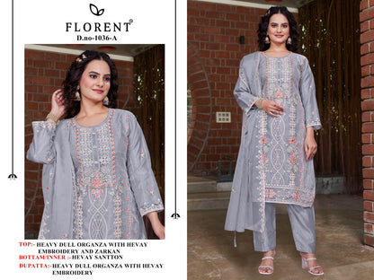 1036Abcd Florent Organza Pakistani Salwar Suits Supplier Ahmedabad