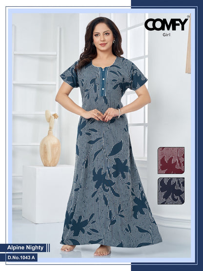 1043 Ab Comfy Alpine Night Gowns Wholesaler Gujarat