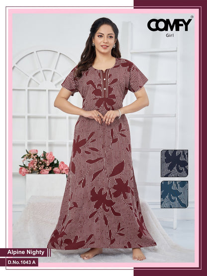 1043 Ab Comfy Alpine Night Gowns Wholesaler Gujarat