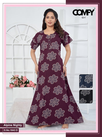 1043 Cd Comfy Alpine Night Gowns Wholesale