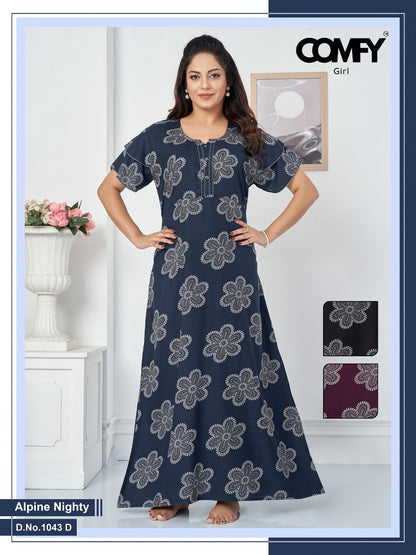 1043 Cd Comfy Alpine Night Gowns Wholesale