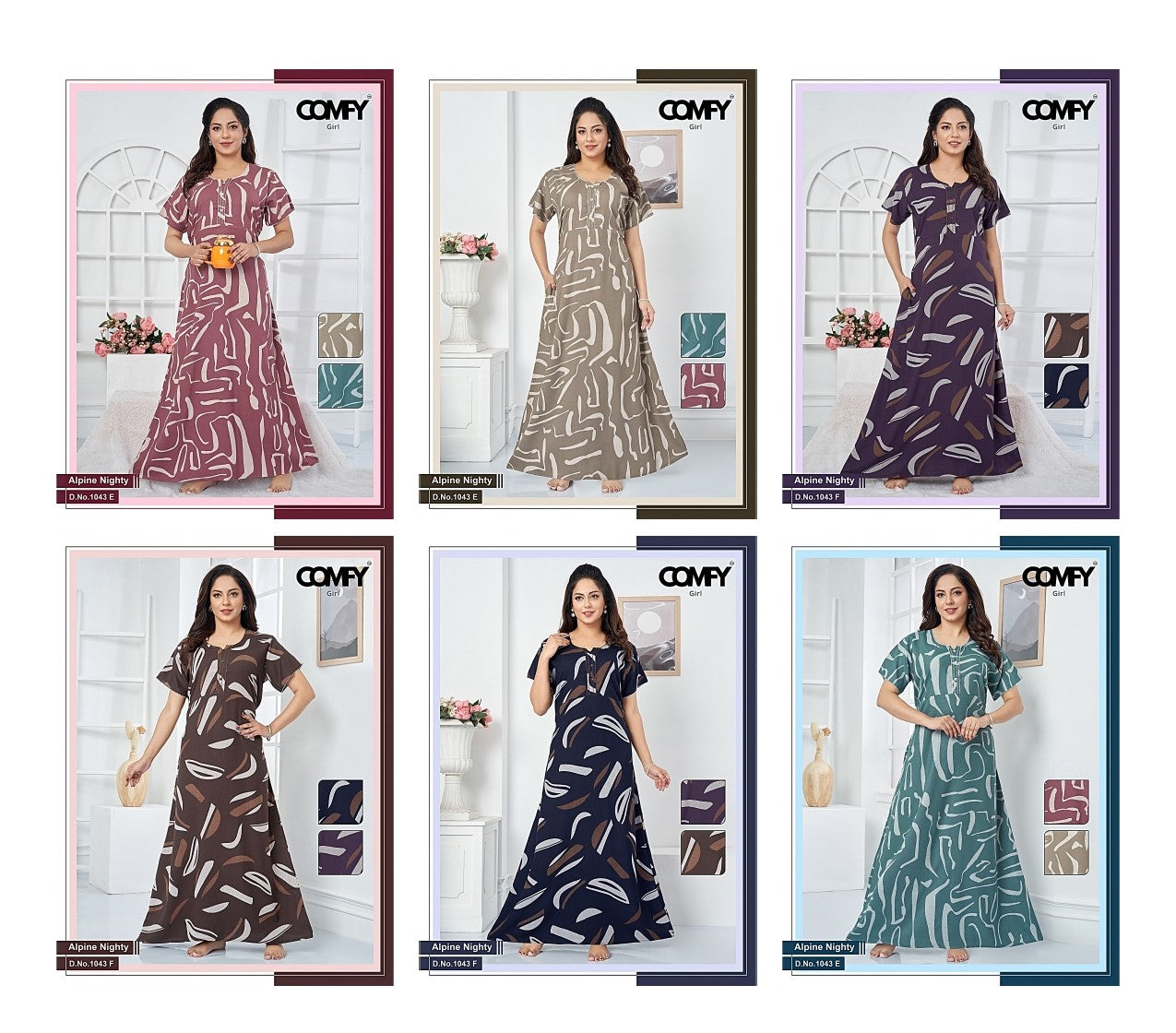 1043 Ef Comfy Alpine Night Gowns Manufacturer