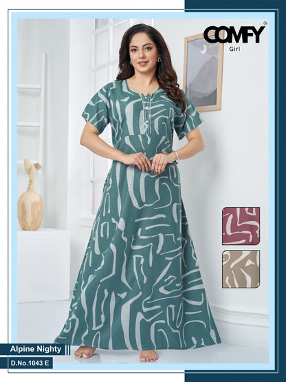1043 Ef Comfy Alpine Night Gowns Manufacturer