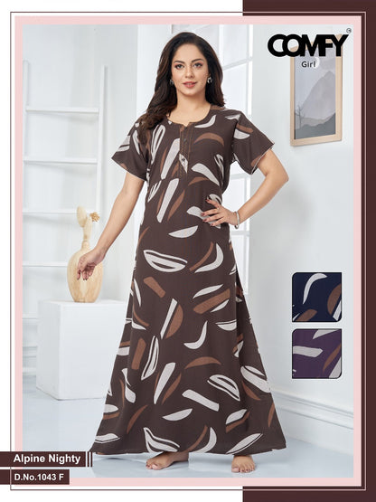 1043 Ef Comfy Alpine Night Gowns Manufacturer