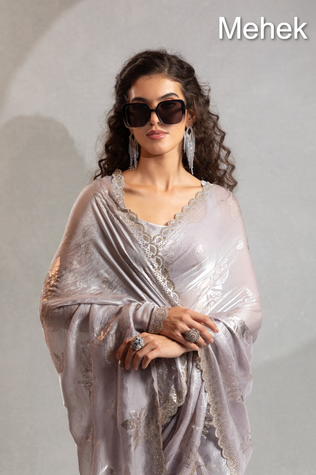 1047A To 1047E Mehek Satin Silk Sarees Supplier India