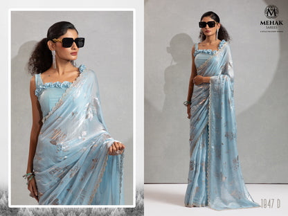 1047A To 1047E Mehek Satin Silk Sarees Supplier India