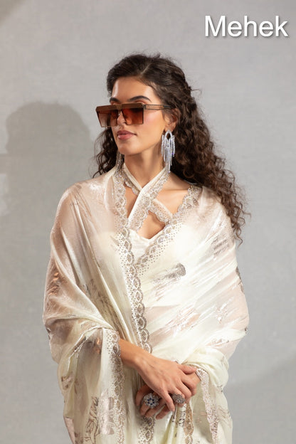 1047A To 1047E Mehek Satin Silk Sarees Supplier India