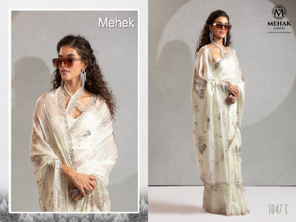 1047A To 1047E Mehek Satin Silk Sarees Supplier India