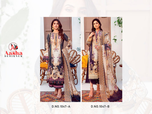 1047 Aasha Designer Pure Cotton Pakistani Salwar Suits Supplier India