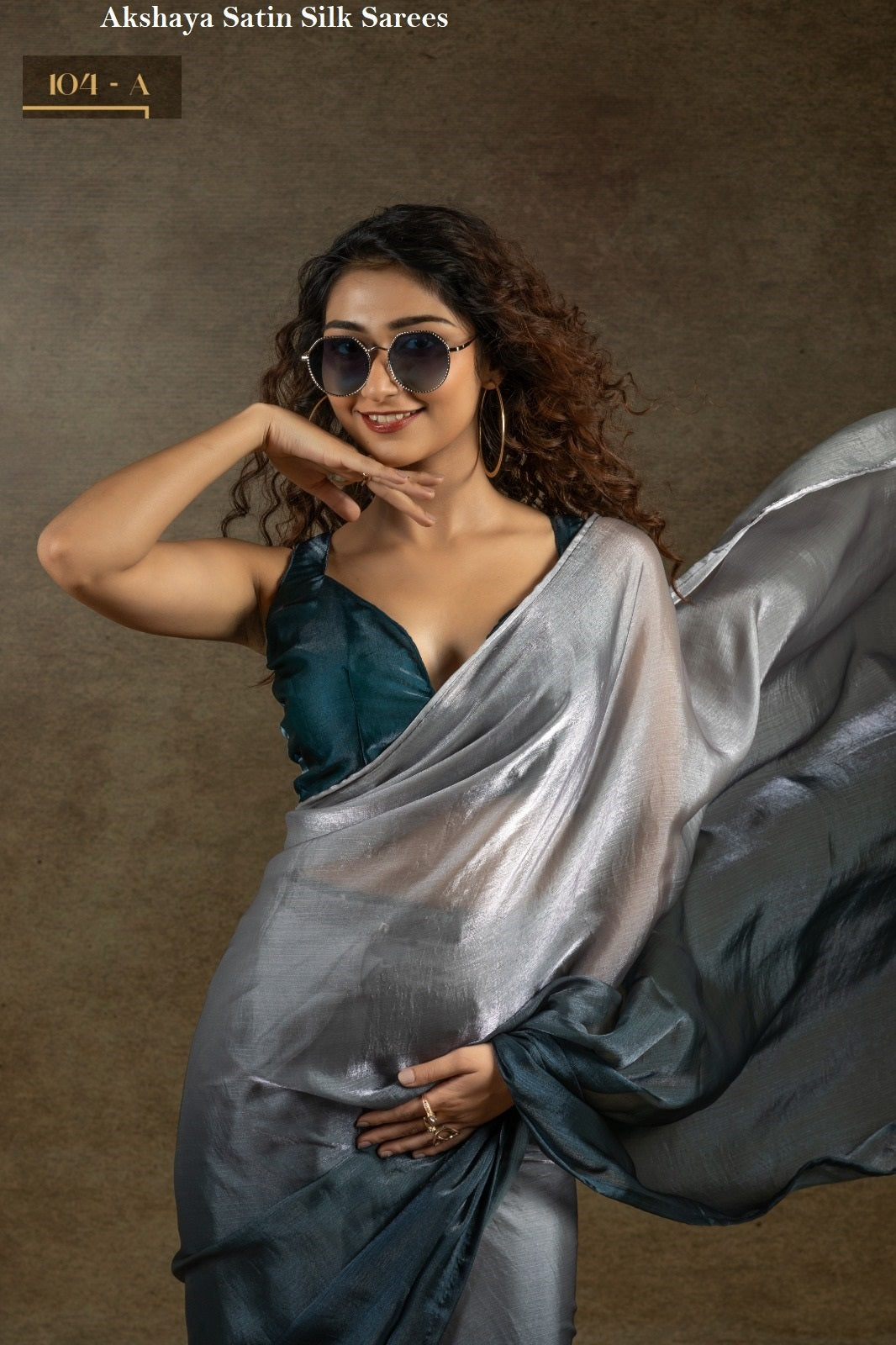 104Abcde Akshaya Satin Silk Sarees Wholesaler Ahmedabad