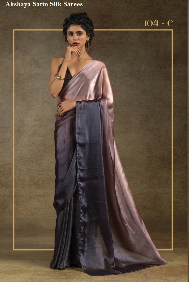 104Abcde Akshaya Satin Silk Sarees Wholesaler Ahmedabad
