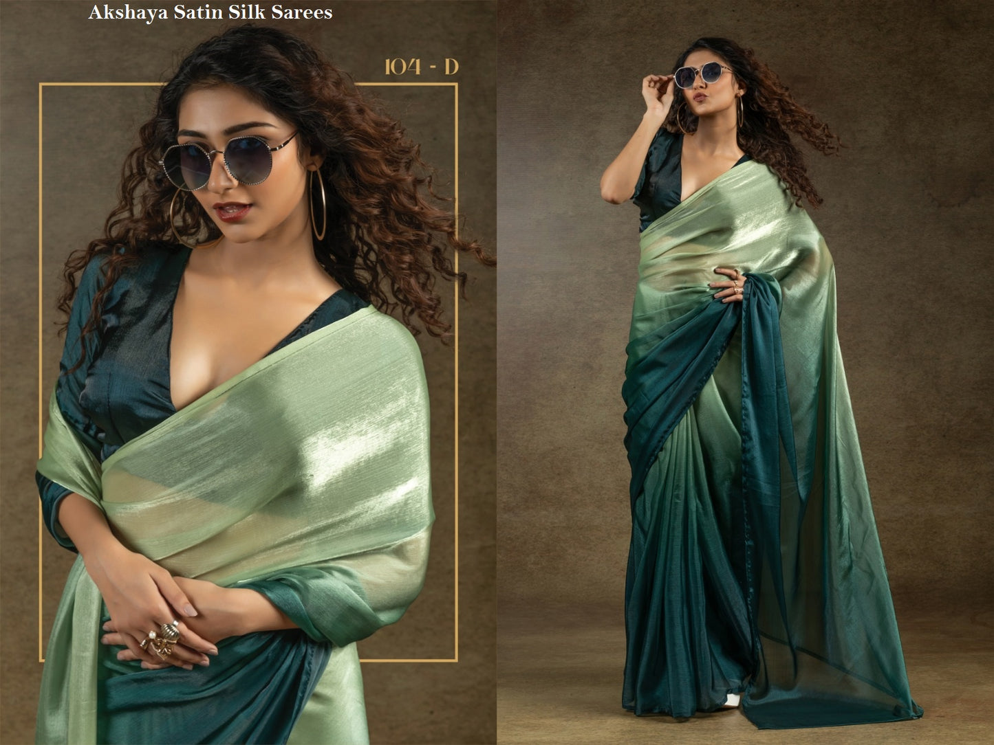 104Abcde Akshaya Satin Silk Sarees Wholesaler Ahmedabad