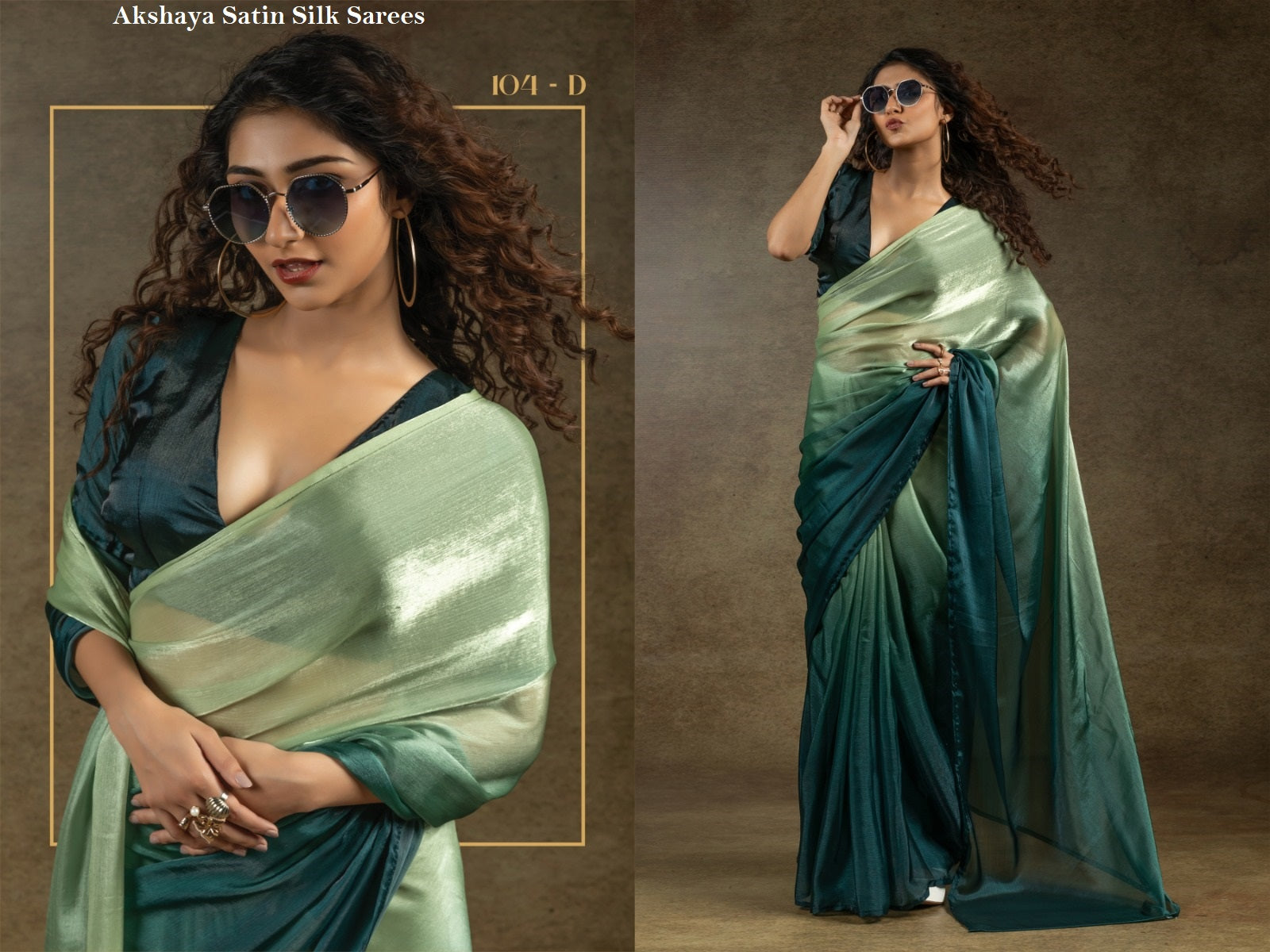 104Abcde Akshaya Satin Silk Sarees Wholesaler Ahmedabad