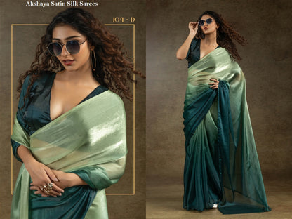 104Abcde Akshaya Satin Silk Sarees Wholesaler Ahmedabad