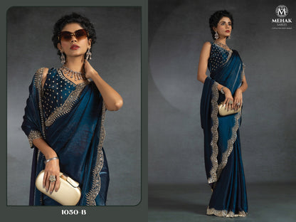 1050Abcdef Mehek Satin Silk Sarees Wholesale Rate