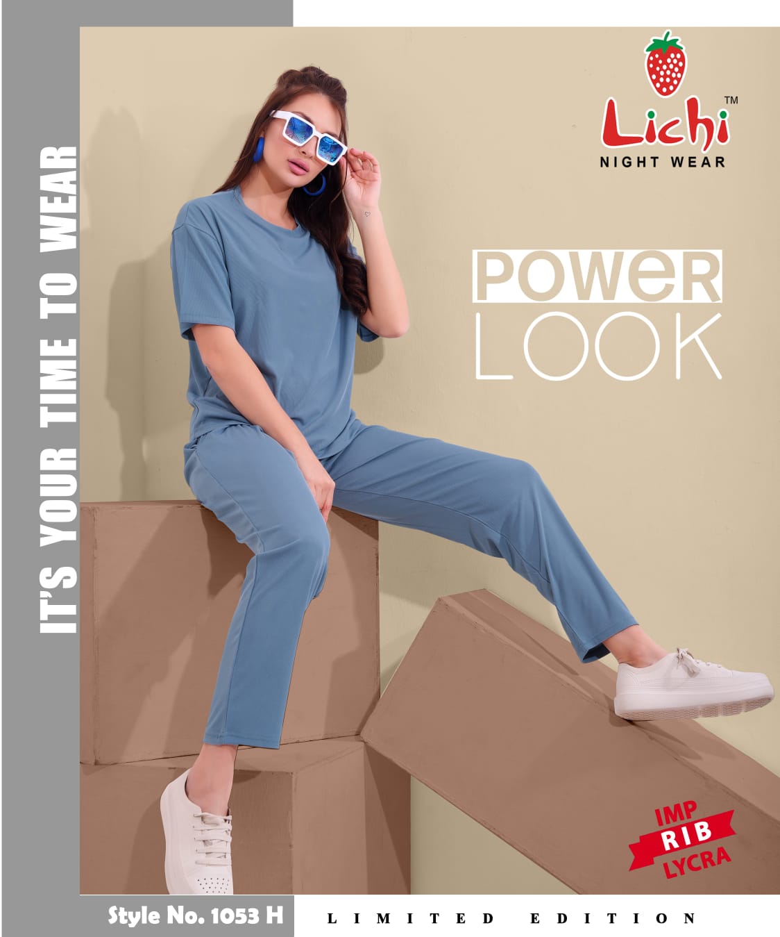 1053 Lichi Imported Pyjama Night Suits Supplier Gujarat
